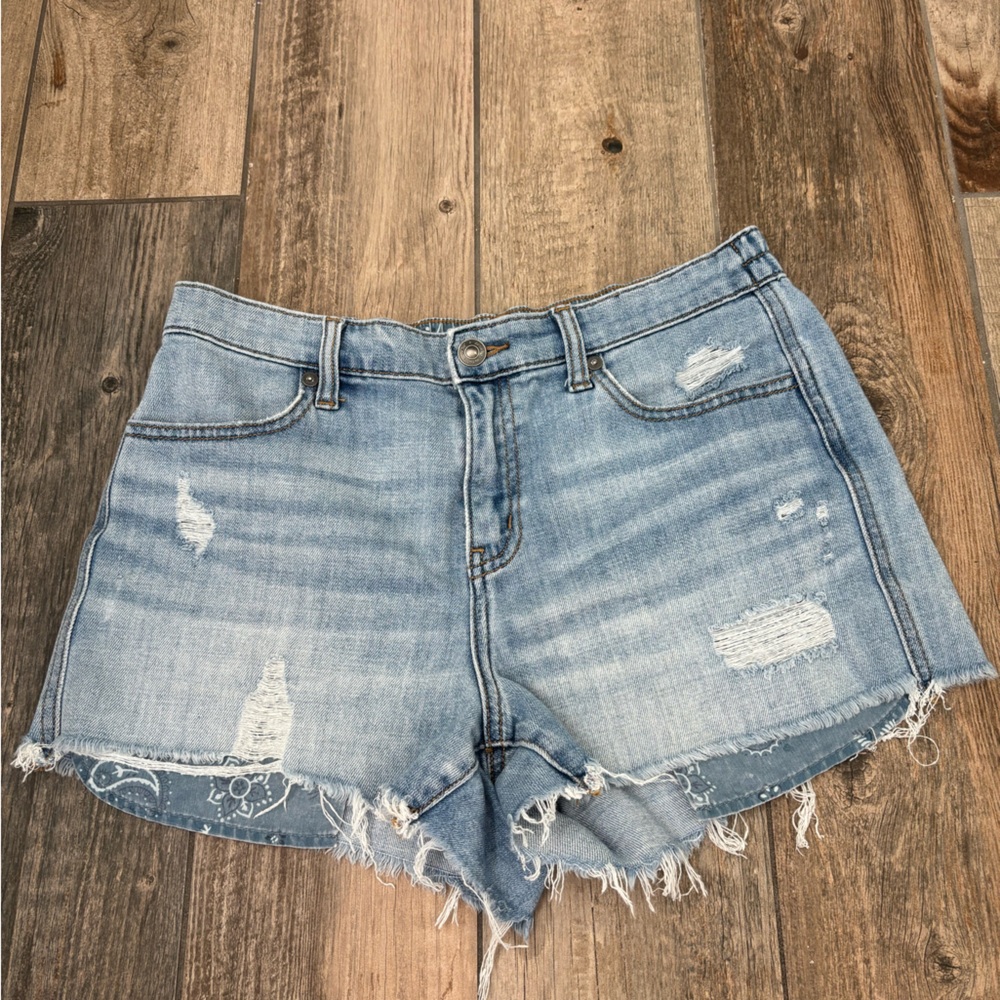 Aerie comfy denim jean shorts with stretchy waist band